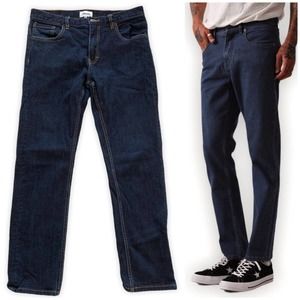 Afends. Society Slim Fit Jeans Dark Blue 34 x 29